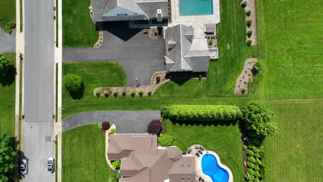 Done-top-down-over-luxury-villas-with-Swimming-pool-in-idyllic-neighborhood-of-USA