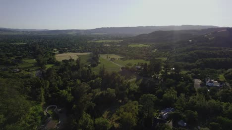 Aerial-of-vineyards-nearl-downtown-Sonoma,-California