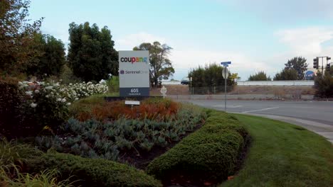 Coupang-south-korean-e-commerce-company-Sentinel-one-campus-in-Silicon-Valley-bottom-up-view-with-overcast-cloudy-sky