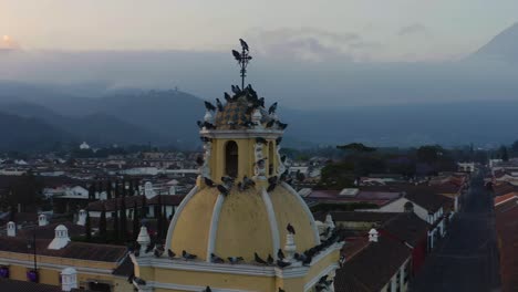 Explore-the-architectural-splendor-of-Arco-de-Santa-Catarina-in-Antigua-Guatemala-from-above