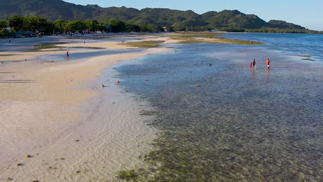 Luftflug-über-Kristallklarem,-Türkisgrünem-Küstenriffwasser-In-Bohol,-Philippinen