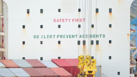 Safety-awareness,-industrial-communication,-commercial-container-handling