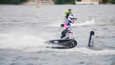 Female-jetsurf-racer-during-a-race-run-in-slow-motion