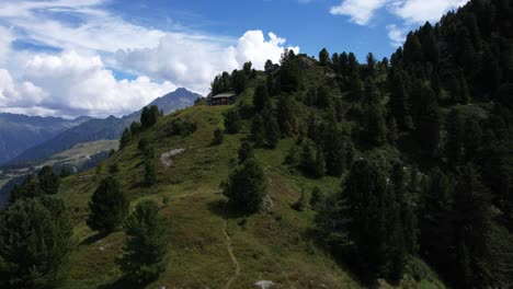 Hiking-the-Austrian-alps-on-a-summers-day-along-ridges-and-around-mountain-huts