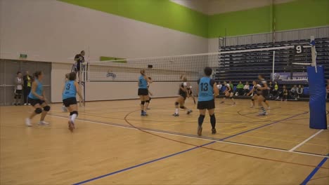 Shot-of-female-volleyball-players-above-years-old-gathering-in-the-world-master-game-at-Waitakere-Trust-Stadium