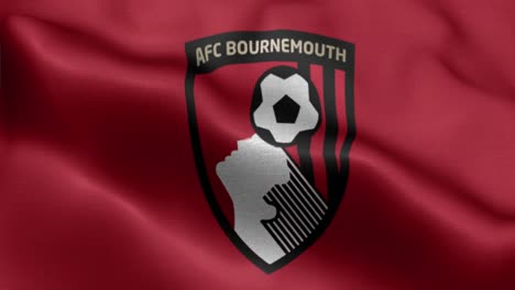 4k-animated-loop-of-a-waving-flag-of-the-Premier-League-football-soccer-Burnsmouth-team-in-the-UK