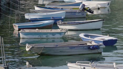 Linder-Sportsman-Und-Kleinere-Boote-In-Der-Perle-Von-Dorset,-Lyme-Regis-Harbor