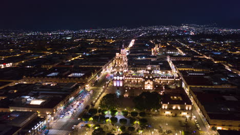 Tormenta-En-El-Centro-De-Morelia,-México