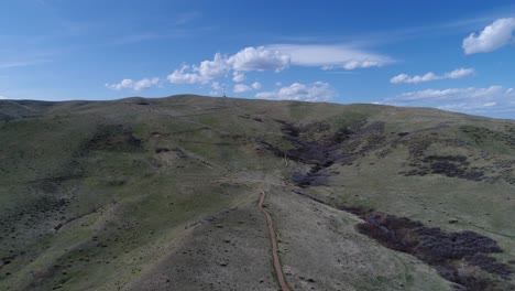 A-drone-shot-of-a-scenic-hiking-trail