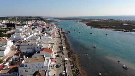 Aerial-View-Of-Cabanas-De-Tavira-In-Algarve