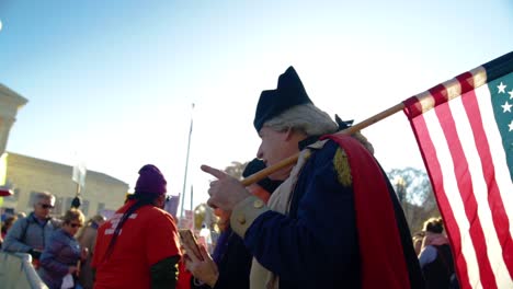 Man-dressed-as-George-Washington-outside-Supreme-Court-building