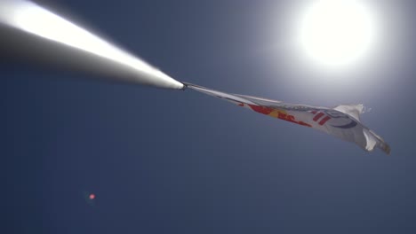 Red-Bull-flag-flapping-in-wind-at-big-air-competition-2021