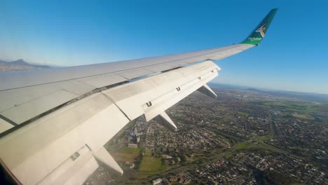 FlySafair-window-seat-descending-into-Cape-Town