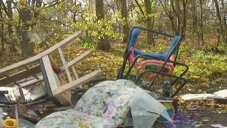 Domestic-rubbish-fly-tipped-on-a-lay-by-on-an-English-country-road