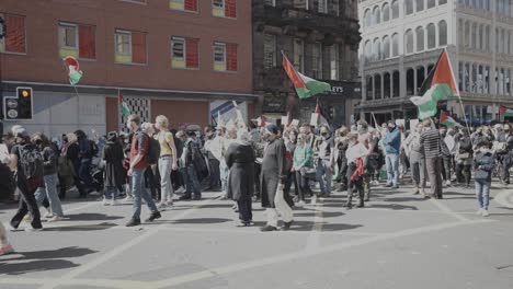 Pro-palästinensische-Aktivisten-Demonstrieren-In-Glasgow-Gegen-Israelische-Gewalt