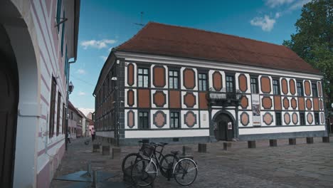 Baroque-facade-of-Sermage-Palace-in-Varazdin,-Croatia