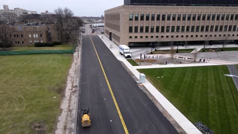 Aerial-view-of-First-road-that-can-charge-EV-vehicles-while-driving