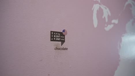 Chocolate-consumption-statistics-on-a-world-map-at-Zagreb's-Chocolate-Museum