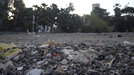 Primer-Plano-De-La-Carretera-Carter-De-Playa-Contaminada