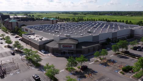 Drone-Orbits-Above-Costco-Wholesale-Corporation-Retail-Store-in-Illinois