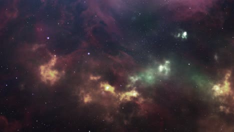 Nebulosa-Brillante-En-La-Oscuridad-Del-Espacio,-Fondo-Espacial