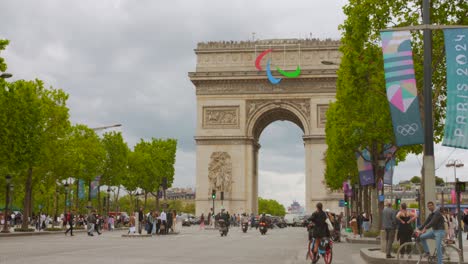 2024-Summer-Paralympics-Decorations-At-Arc-De-Triomphe