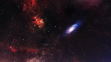 Galaxie-In-Der-Dunkelheit-Des-Weltraums,-Weltraumhintergrund