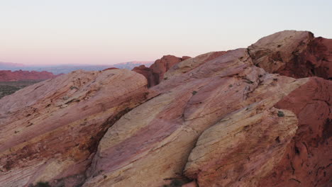 Copy-space-shot-of-Red-Sandstone-boulders-in-Nevada