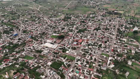 Teotitlan-Del-Valle,-Oaxaca,-Mexiko-Von-Oben-Gesehen