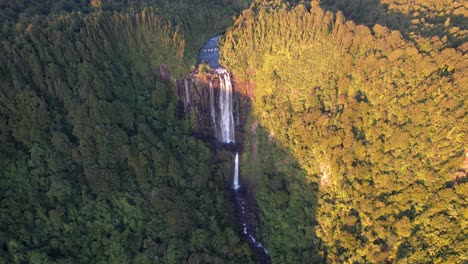 Aerial-Panorama-Of-Wairere-Falls-Track,-Hiking-Route-In-Waikato,-Okauia,-North-Island,-New-Zealand