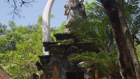 Balinese-Traditional-Shrine-Architecture-with-Sculptures-inside-Bali-Safari-and-Marine-Park-in-Siangan