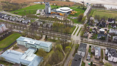 Aerial-View-of-Tervise-Paradiis-Hotel-Complex-and-Surrounding-Neighborhood