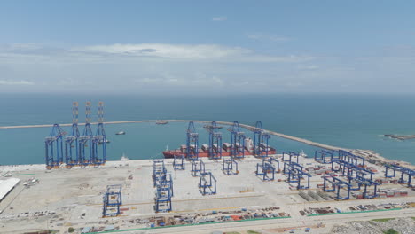 Vizhinjam-International-Seaport,-Wird-In-öffentlich-privater-Partnerschaft-Entwickelt,-Adani-Seaport-Thiruvananthapuram,-Vizhinjam-International-Seaport,-Trivandrum-Port