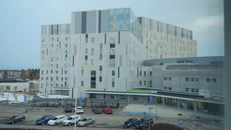 Krankenhaus-In-Vaasa,-Finnland,-Enthüllt-Aufnahme