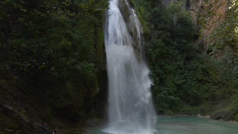 Tall-waterfall-cascadas-Huasteca-Potosina-lush-nature-at-touristic-rainforest