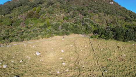 Mount-Maunganui-Trekking-At-The-Lookout-Trail-Access-In-North-Island,-New-Zealand