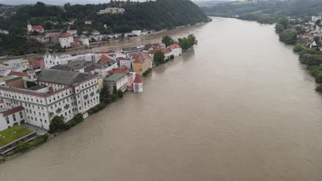 Passau,-Alemania-Del-Sur-Inundaciones-Danubio-Río-Inn-Marea-Alta-Ciudad-Inundada