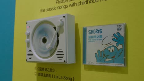 Interactive-Music-Display-at-Smurfs-Exhibit-in-JC-Cartoon-Art-Museum