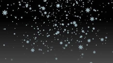 Fallende-Schneeflocke-Eis-Funkeln-Frostig-Kristall-Winter-Animation-Hintergrund-Farbverlauf-Visuelles-Muster-Zart-Glanz-Magie-Weihnachten-Feiertage-Grau-Weiß