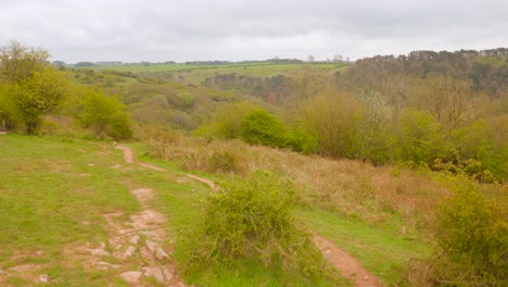 Panoramic-view-of-Cheddar-gorge-hike-Cheddar,-England