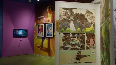 Interactive-Comic-Art-Display-at-JC-Cartoon-Art-Museum