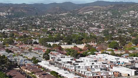 Drone-aerial-view-of-the-Glenside-Housing-area-in-Adelaide,-South-Australia