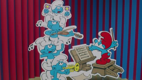 Smurfs-Orchestra-Cutout-Display-at-JC-Cartoon-Art-Museum-in-2024-Expo