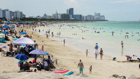 Gran-Angular-De-La-Concurrida-Miami-Beach,-Florida.