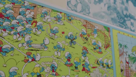 Smurfs-Comic-Strip-Display-at-Smurfs-Expo-in-JC-Cartoon-Art-Museum