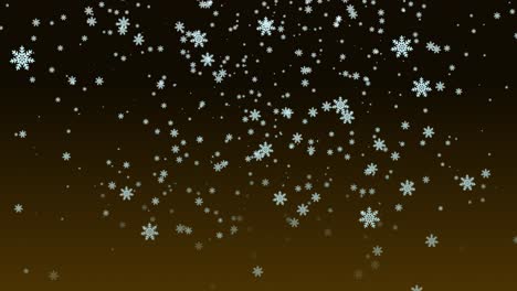 Fallende-Schneeflocke-Eis-Funkeln-Frostig-Kristall-Winter-Animation-Hintergrund-Farbverlauf-Visuelles-Muster-Zart-Scheinen-Magie-Weihnachten-Feiertage-Orange-Braun