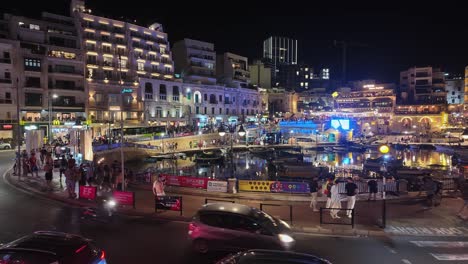 England-and-Spain-supporters-leave-the-fan-zone-after-the-final-match-of-the-European-Championship-2024-in-St-Julian's,-Malta