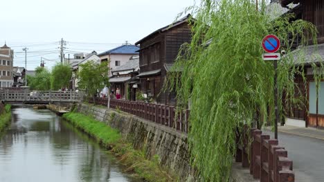 Famosa-Ciudad-Del-Canal-De-Sawara-En-Chiba-En-Un-Día-Nublado