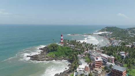 Vista-Aérea-Del-Faro-De-Kovalam-Thiruvananthapuram-Kerala