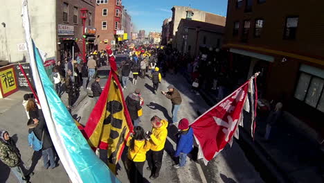 Se-Ondean-Pancartas-Durante-El-Año-Nuevo-Chino-De-La-Serpiente-En-Chinatown